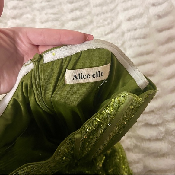 Hello Molly Accented Times Green Sequin Strapless Corset Mini Dress - Picture 6 of 7